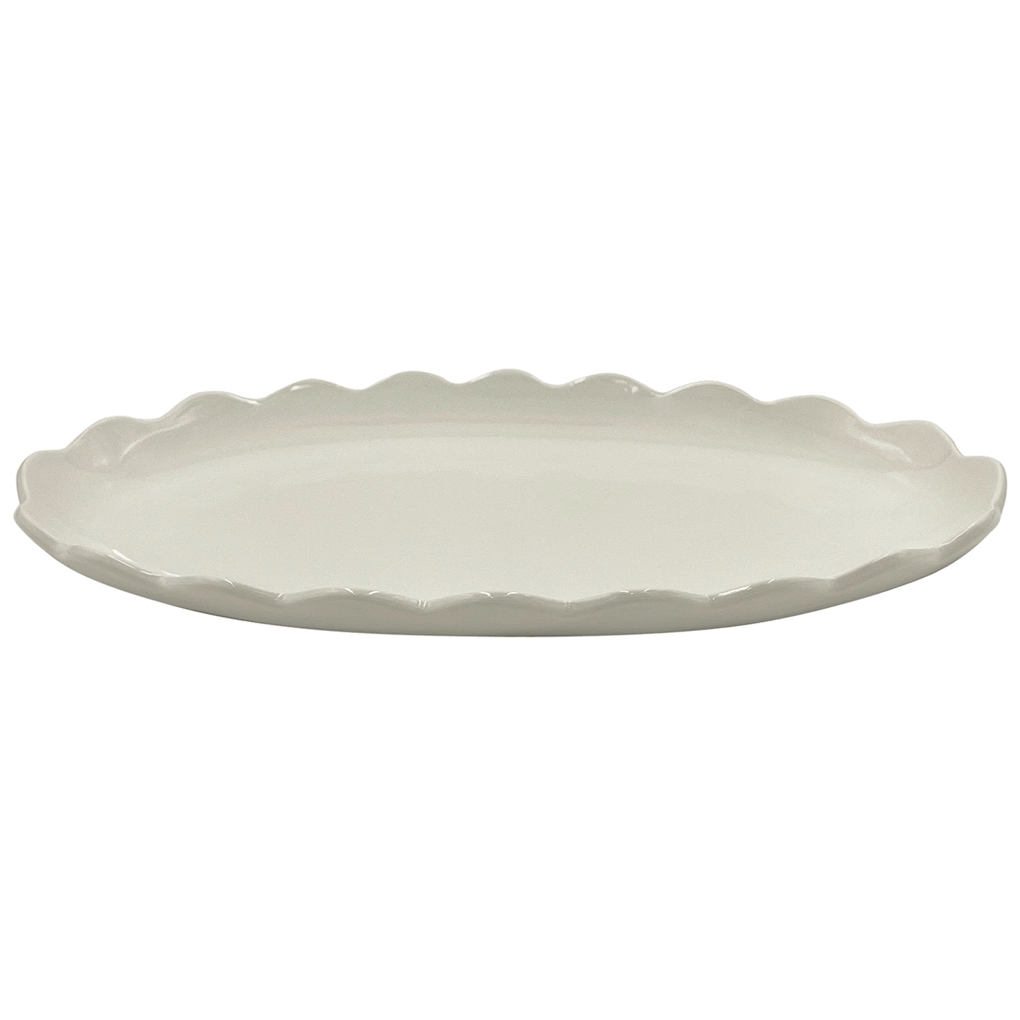 Grande piatto ovale smerlato