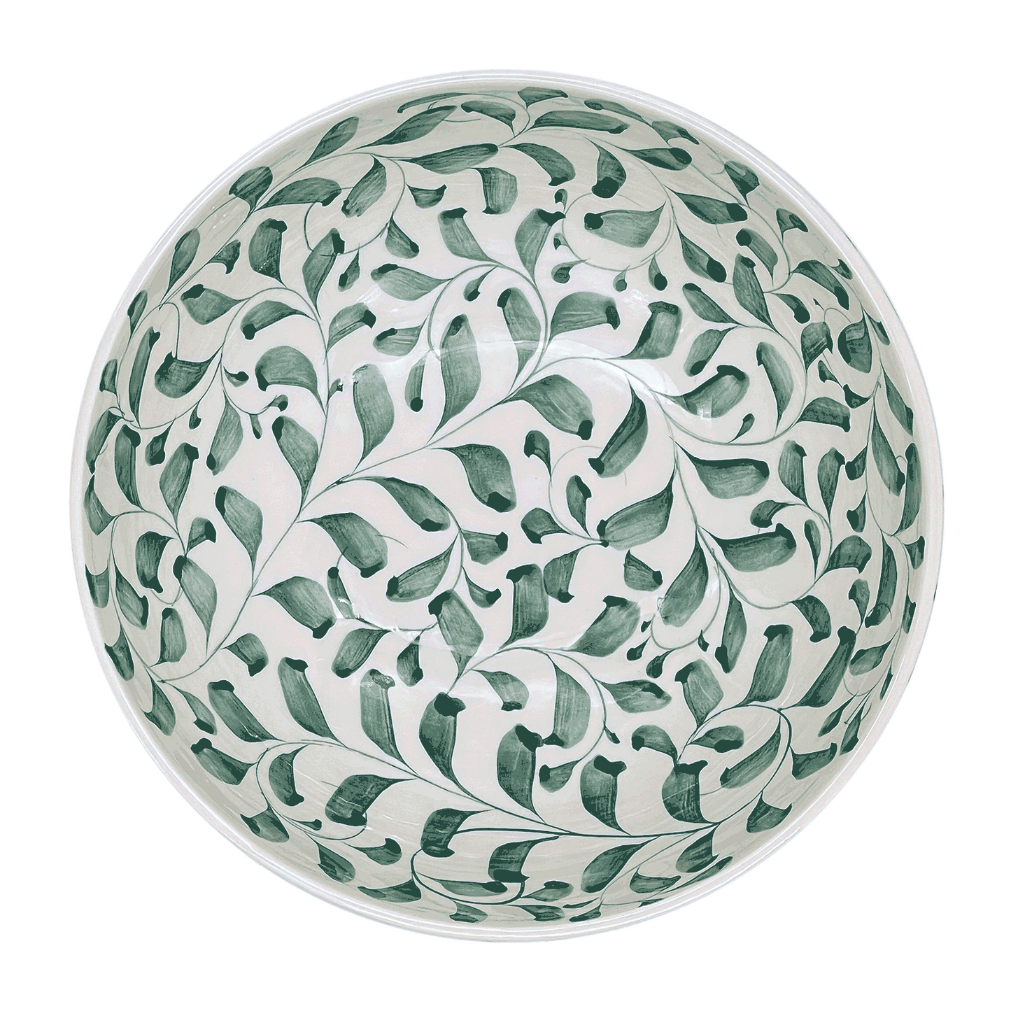 Grande ciotola con pergamena verde