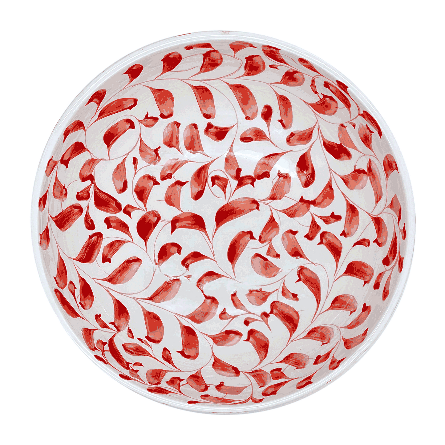 Grande ciotola con pergamena rossa