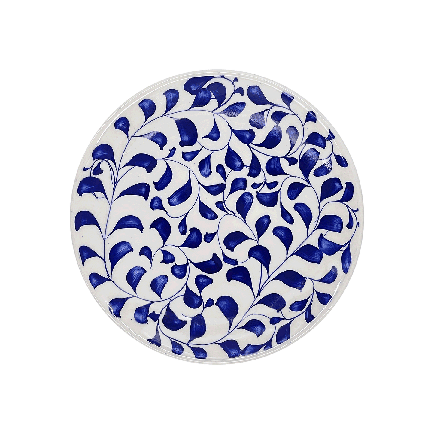 Piatto laterale con pergamena blu navy