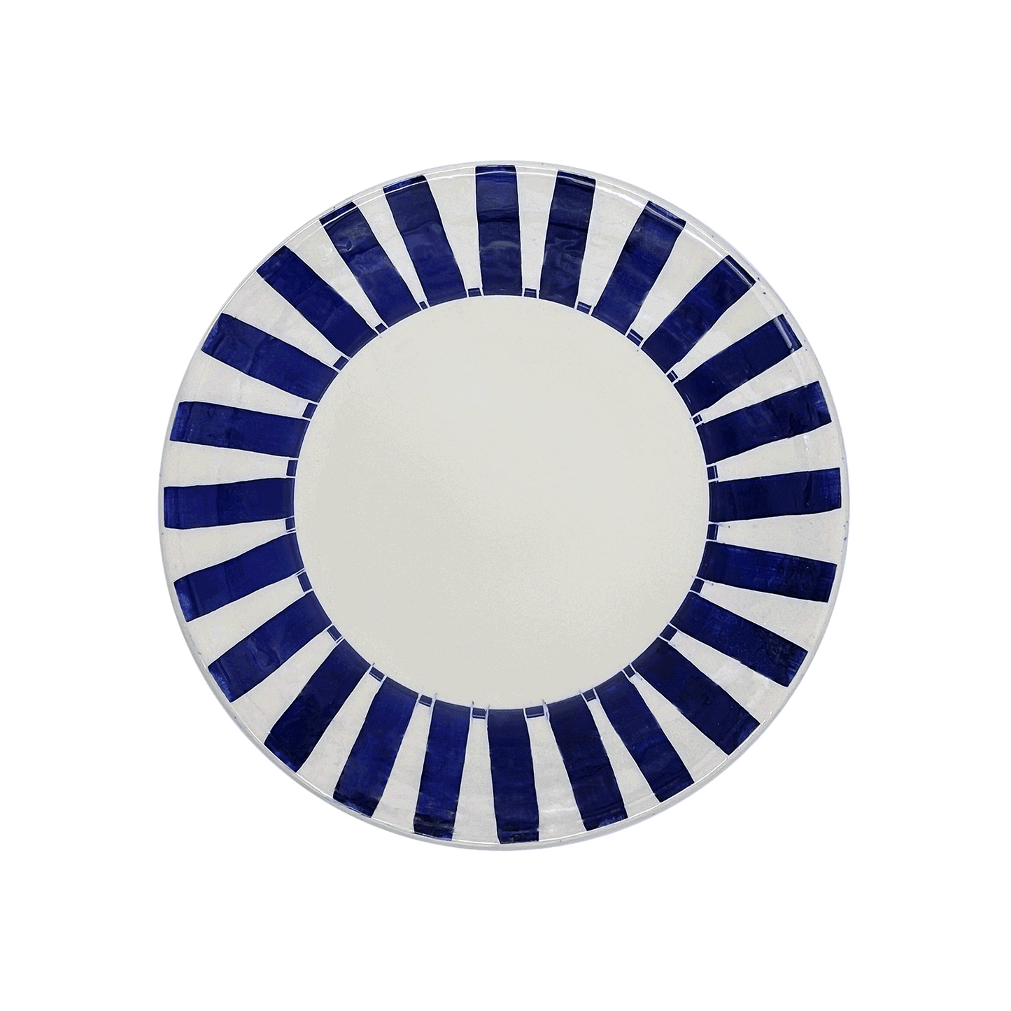 Piatto laterale a righe blu navy