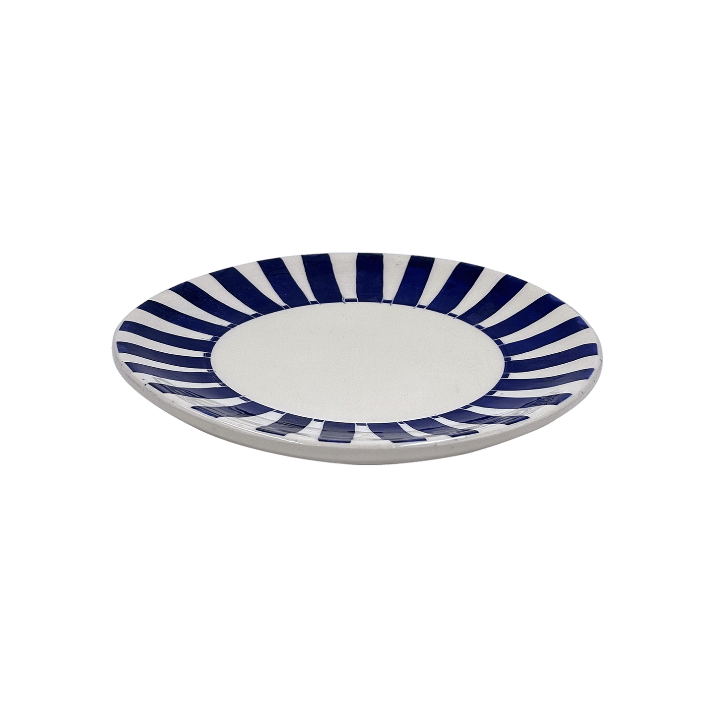 Piatto laterale a righe blu navy