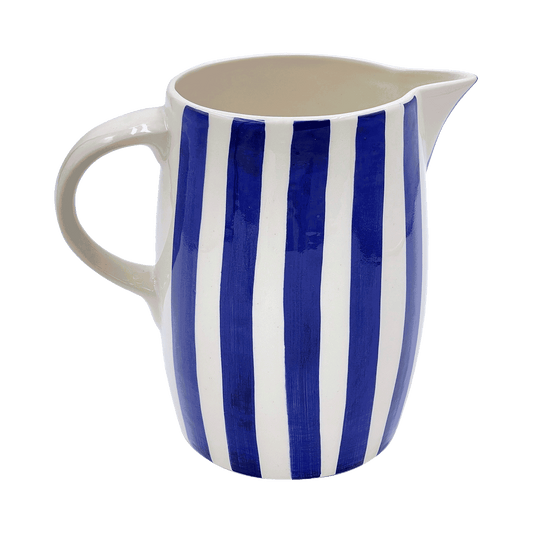 Brocca per acqua a righe blu navy