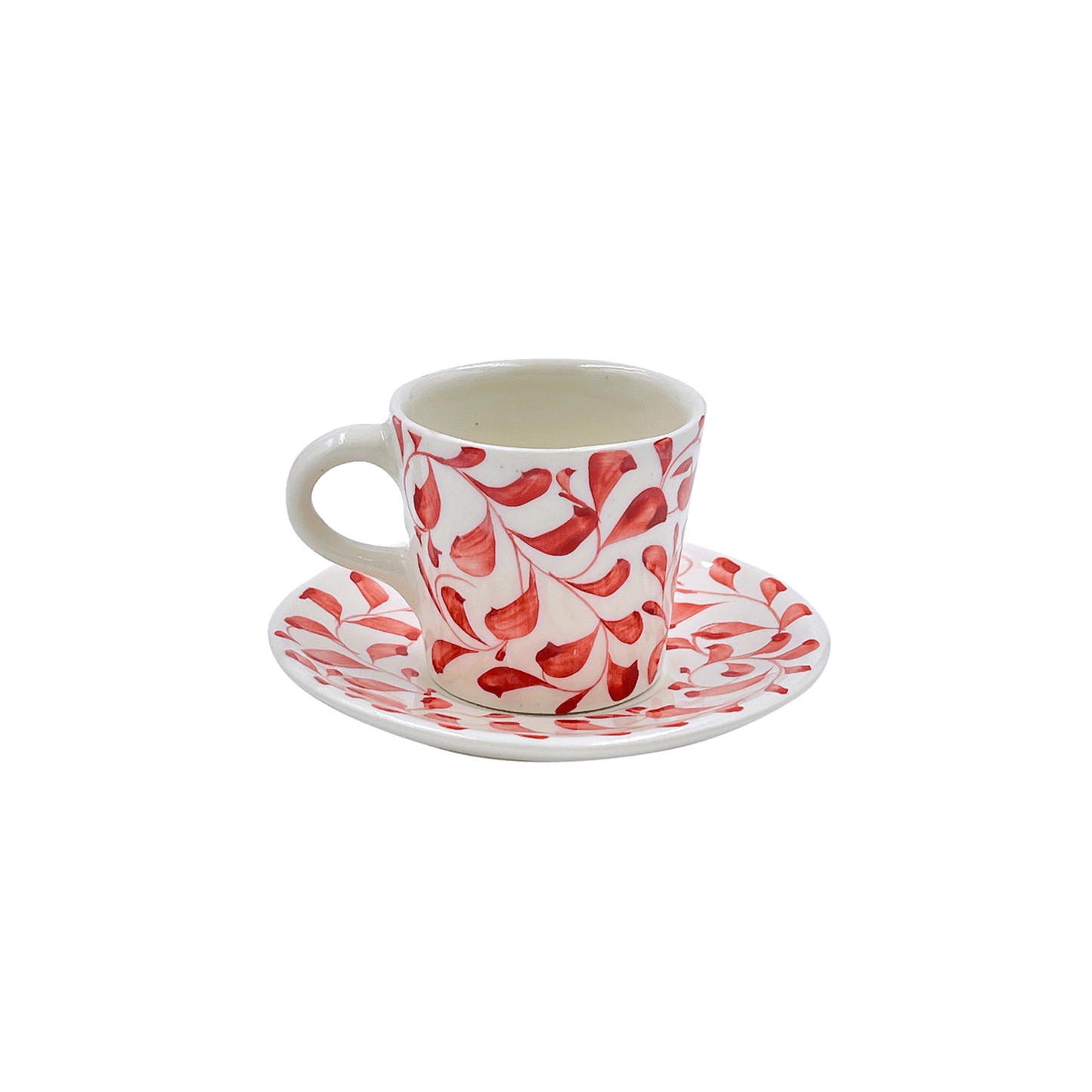 Tazza e piattino per espresso Red Scroll