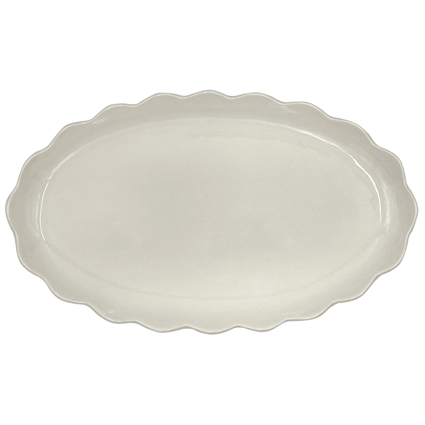 Grande piatto ovale smerlato