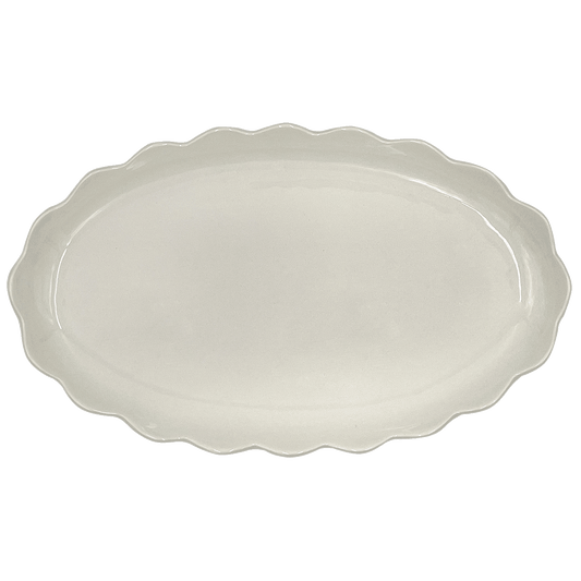 Grande piatto ovale smerlato