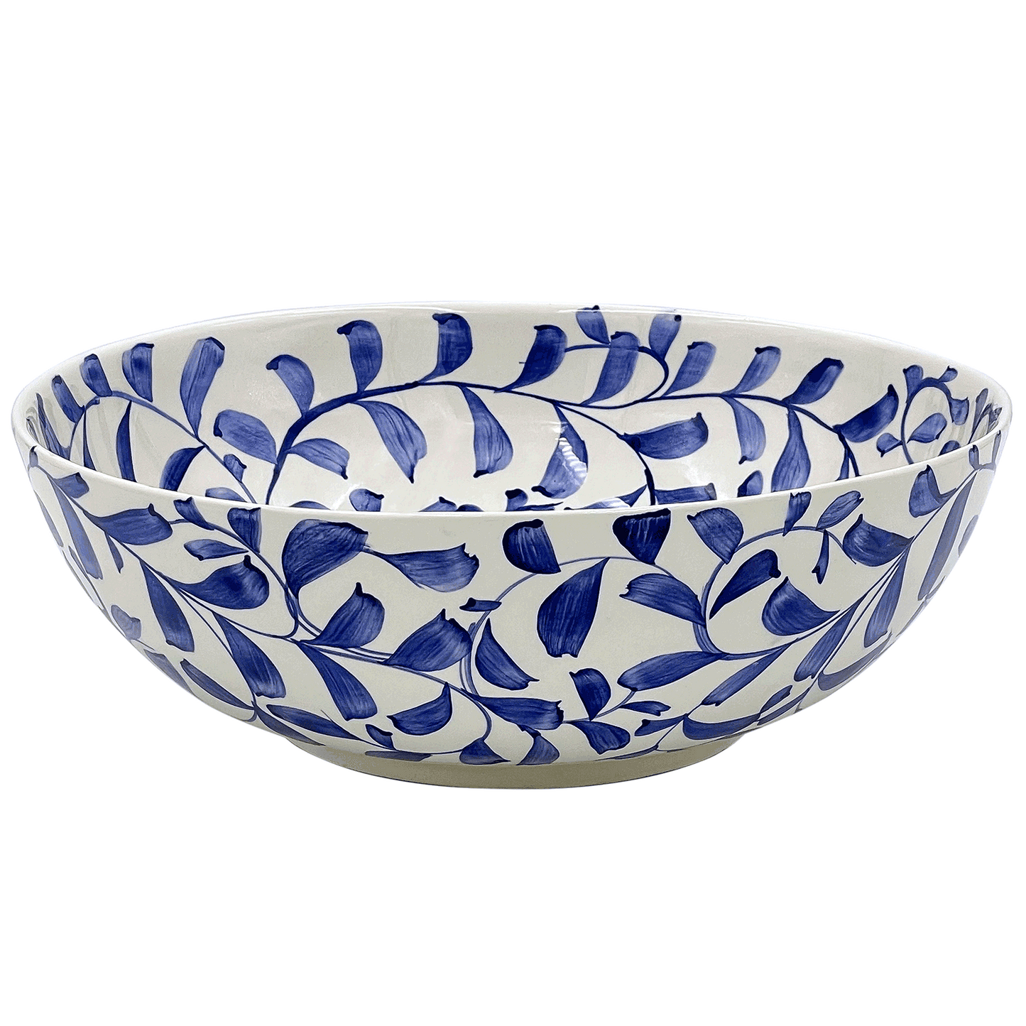 Insalatiera con motivo a pergamena blu navy