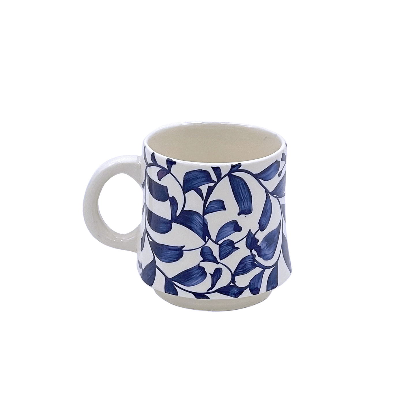 Piccola tazza blu navy con pergamena