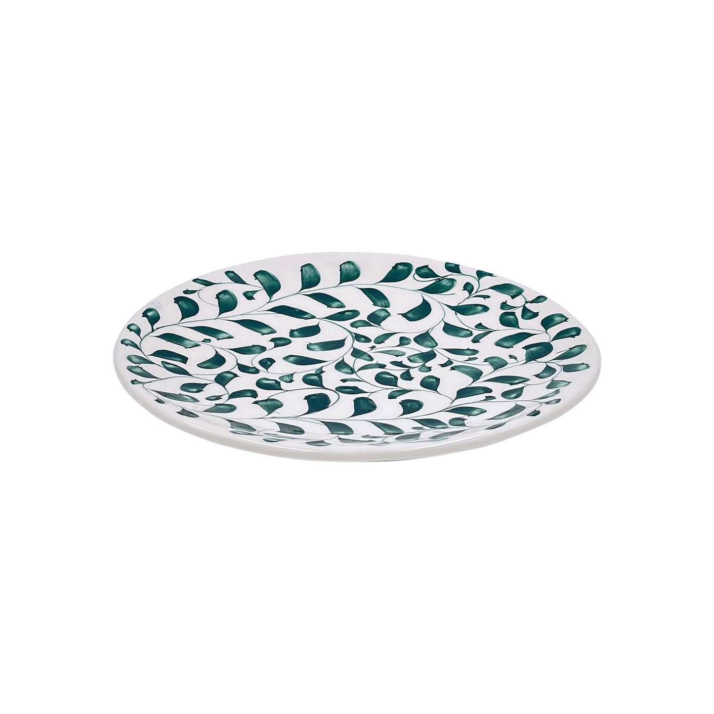 Piatto laterale con pergamena verde