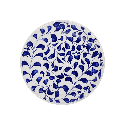Piatto laterale con pergamena blu navy