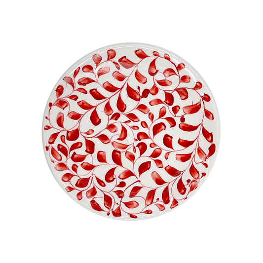 Piatto laterale con pergamena rossa