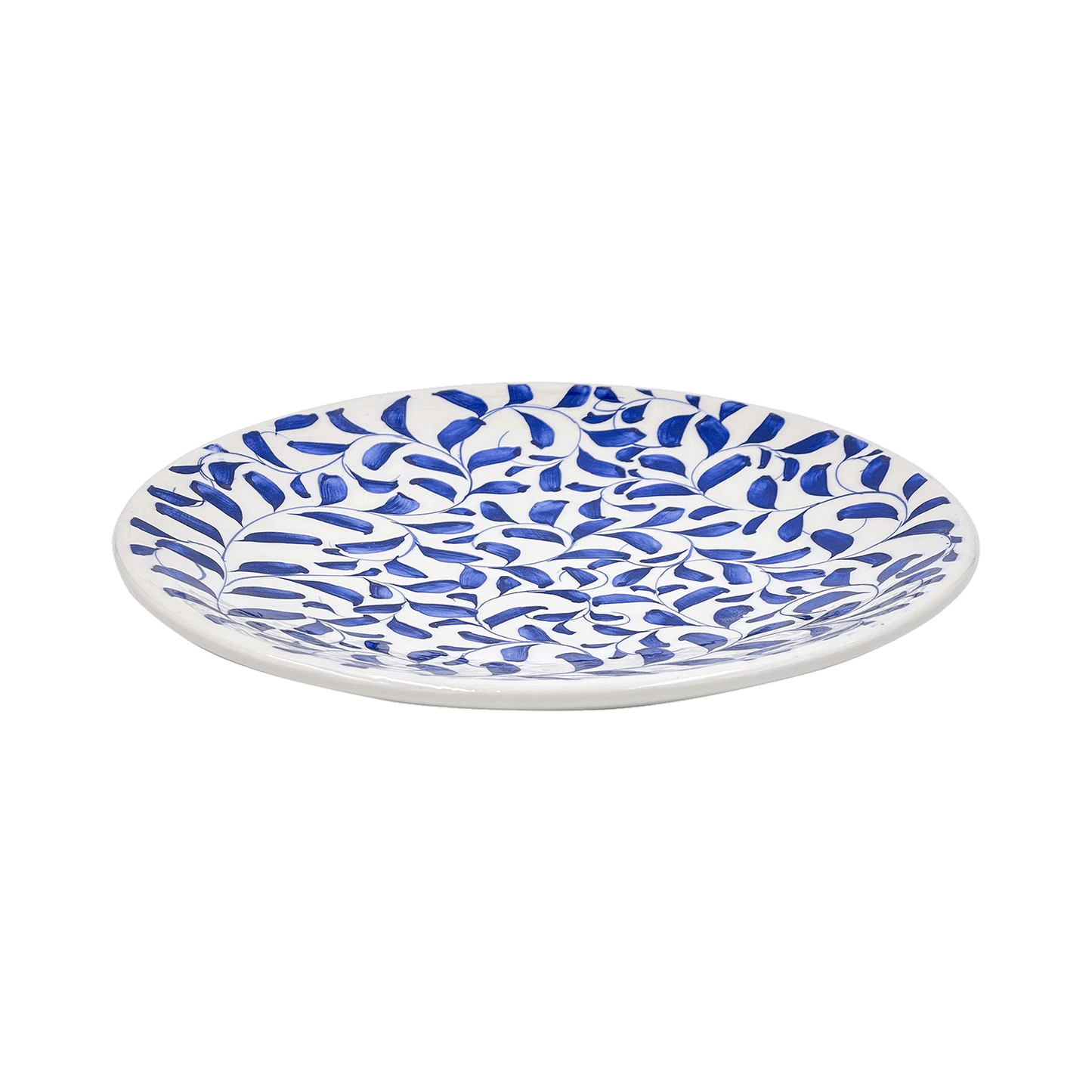 Piatto da portata con motivo a pergamena blu navy