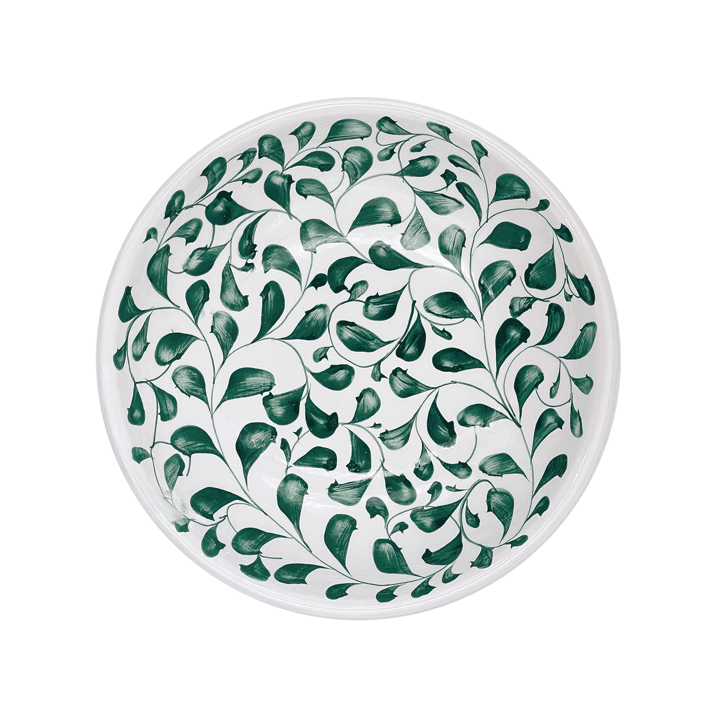 Ciotola di pasta con pergamena verde