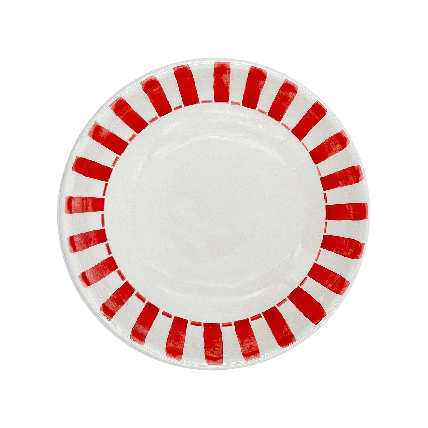 Ciotola di pasta a strisce rosse