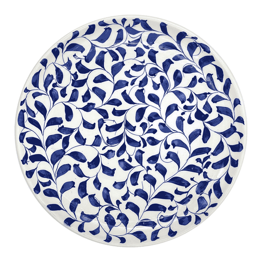 Piatto da portata con pergamena blu navy