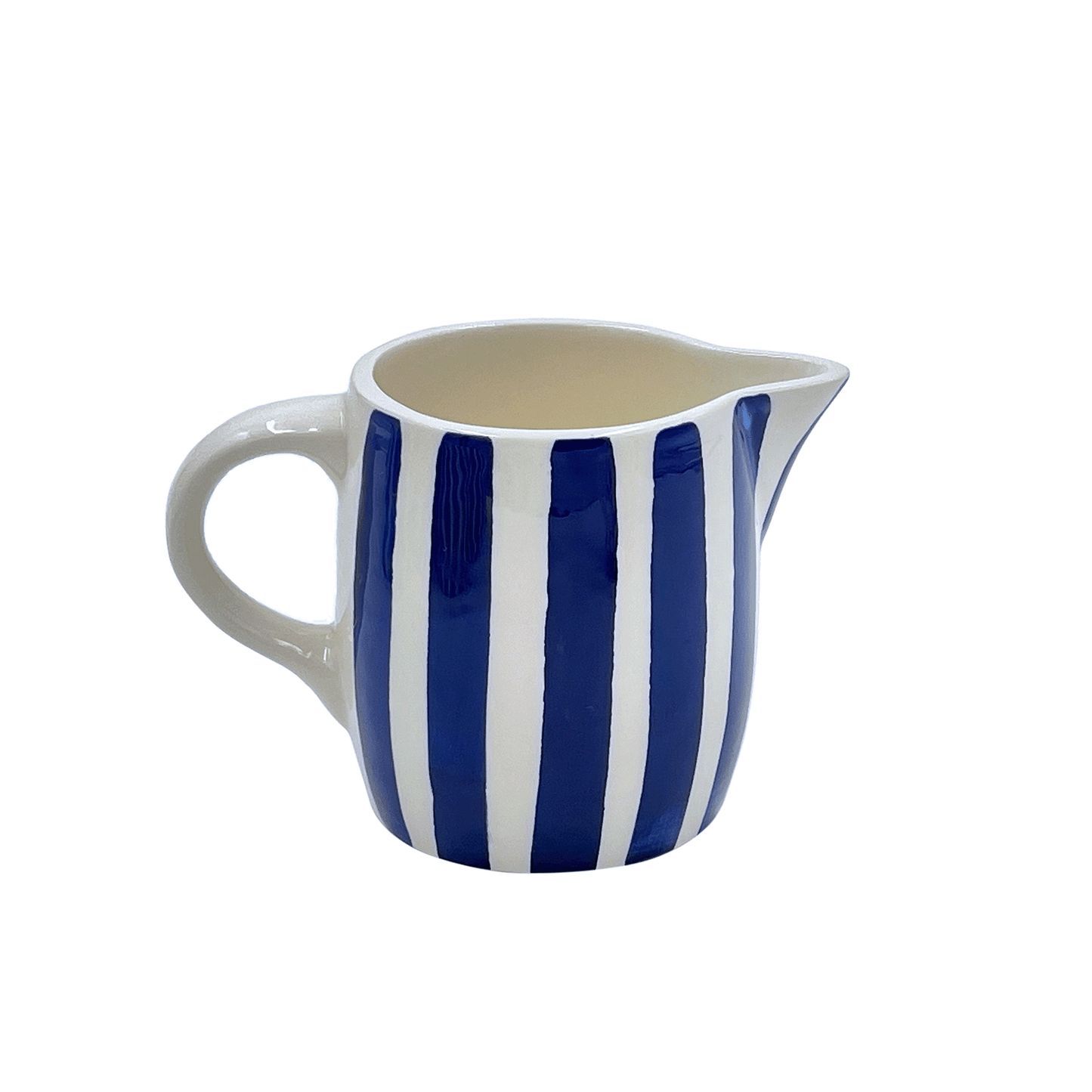 Brocca per il latte a righe blu navy