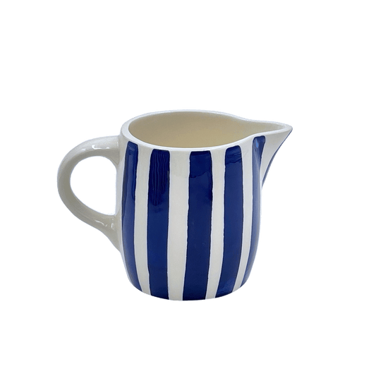 Brocca per il latte a righe blu navy