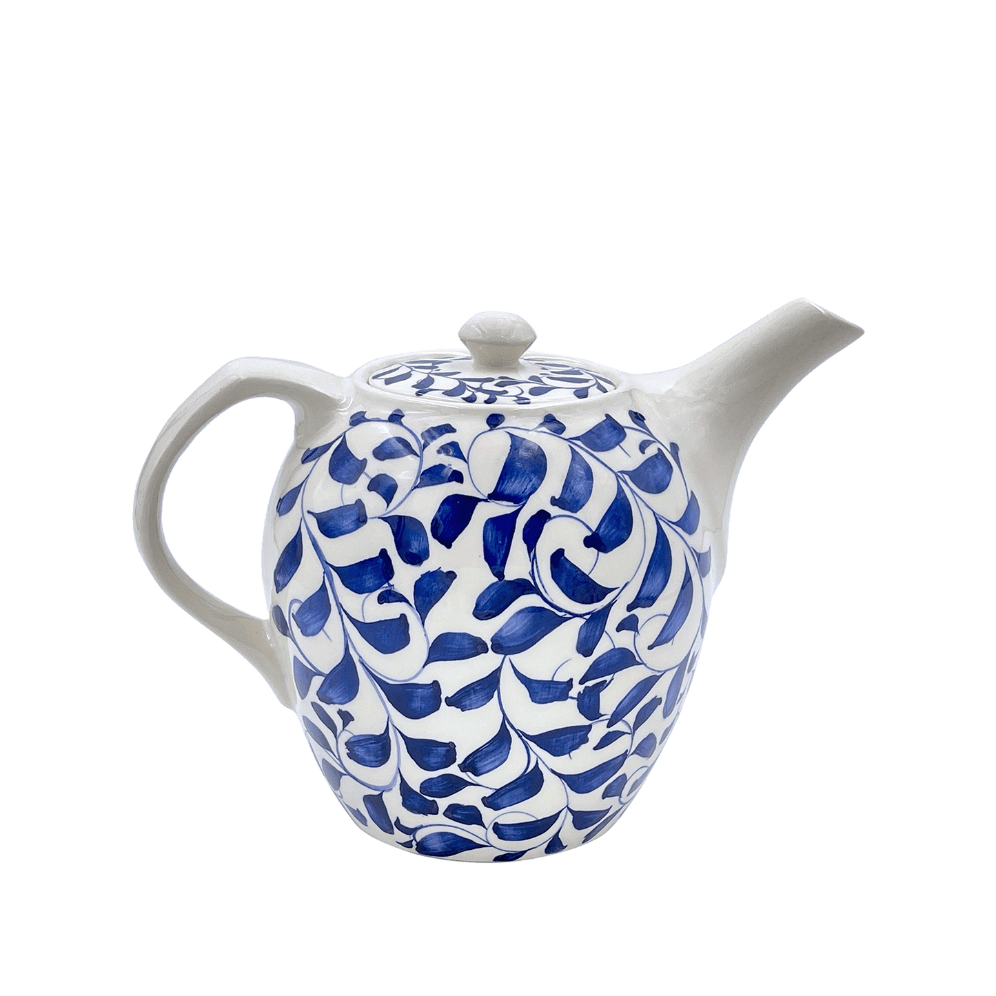 Teiera a forma di pergamena blu navy