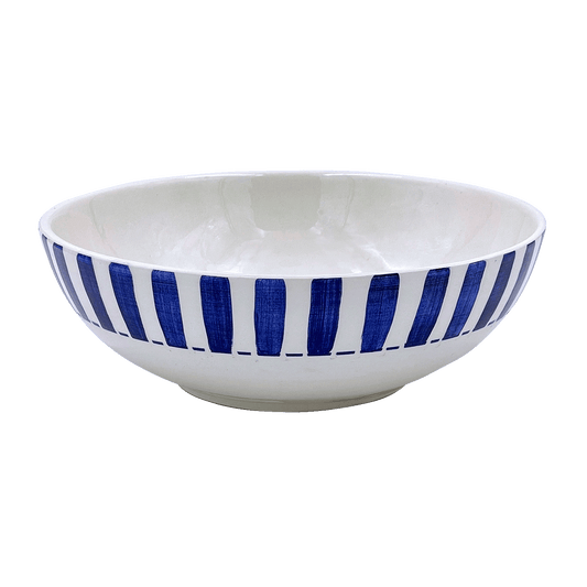 Ciotola grande a righe blu navy
