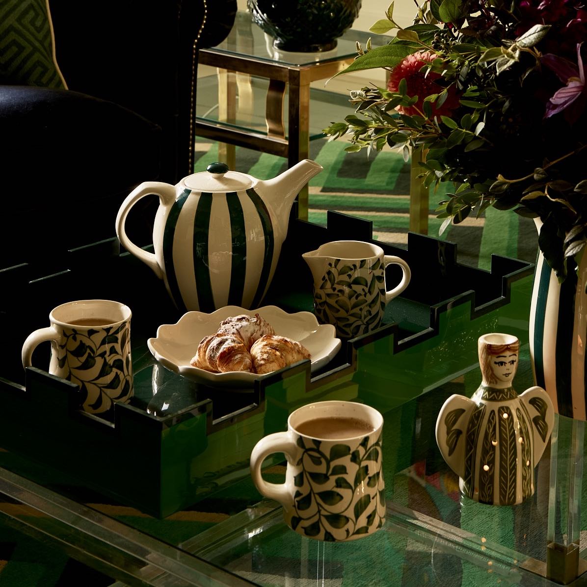 Brocca per il latte Green Scroll