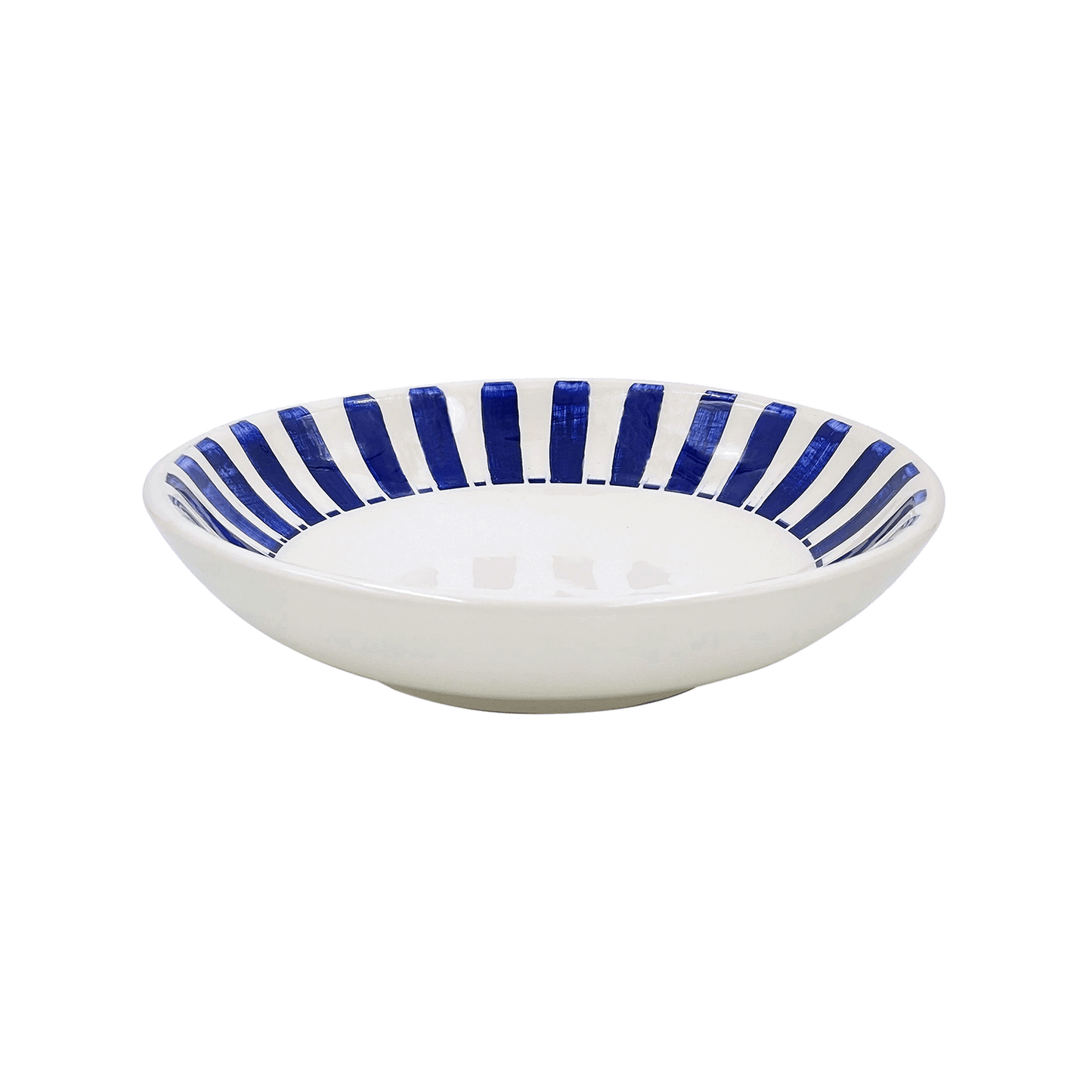 Ciotola per pasta a righe blu navy