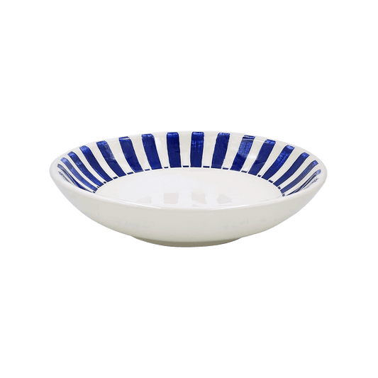 Ciotola per pasta a righe blu navy