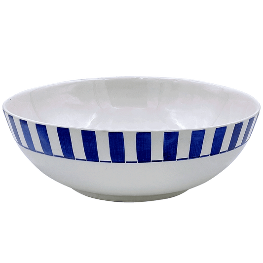 Insalatiera a righe blu navy