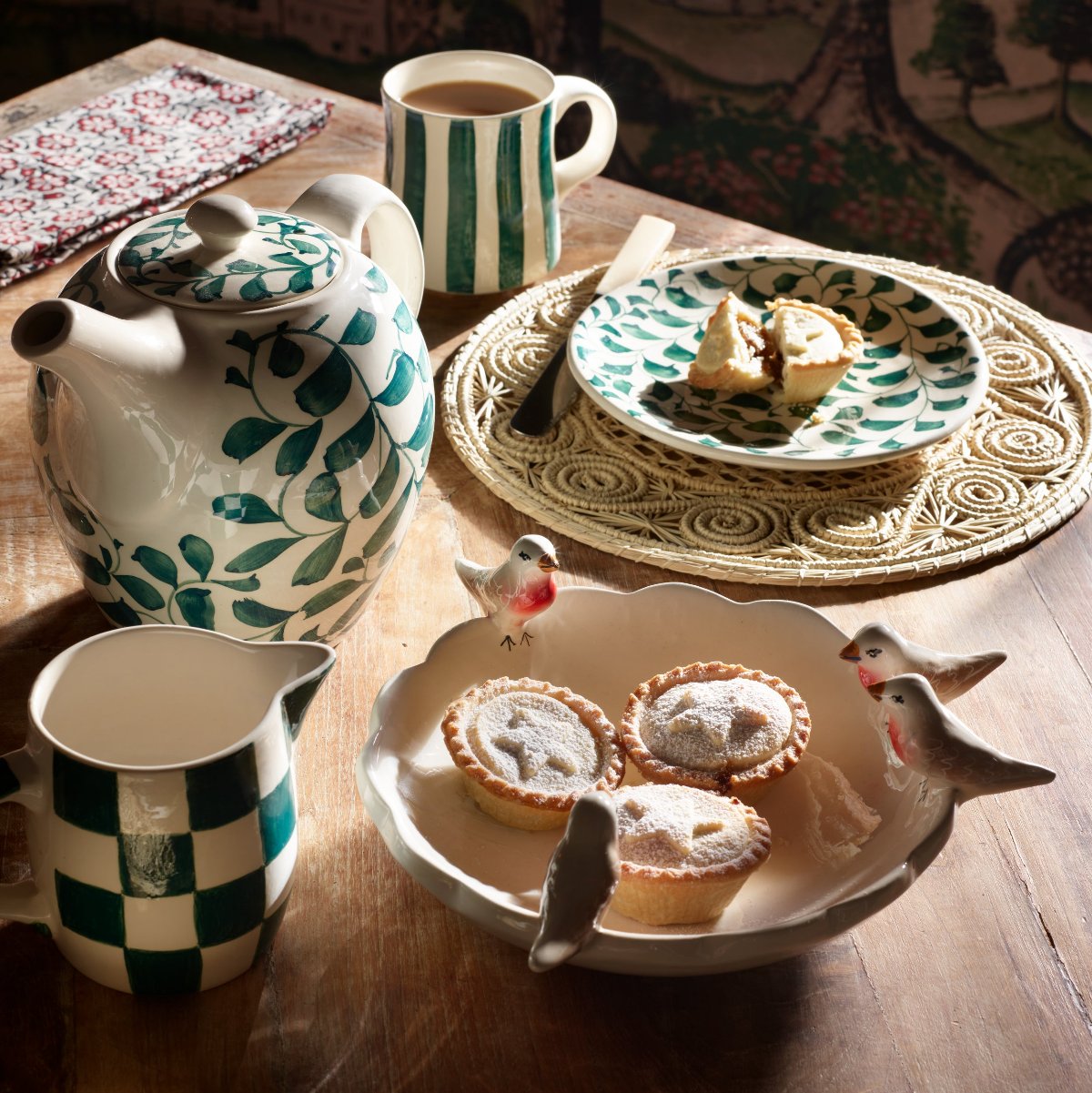 Tazza a strisce verdi