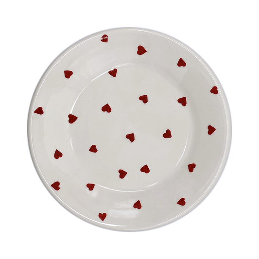 Piatto a forma di cuore d'amore