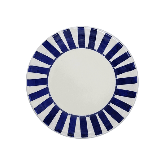 Piatto laterale a righe blu navy