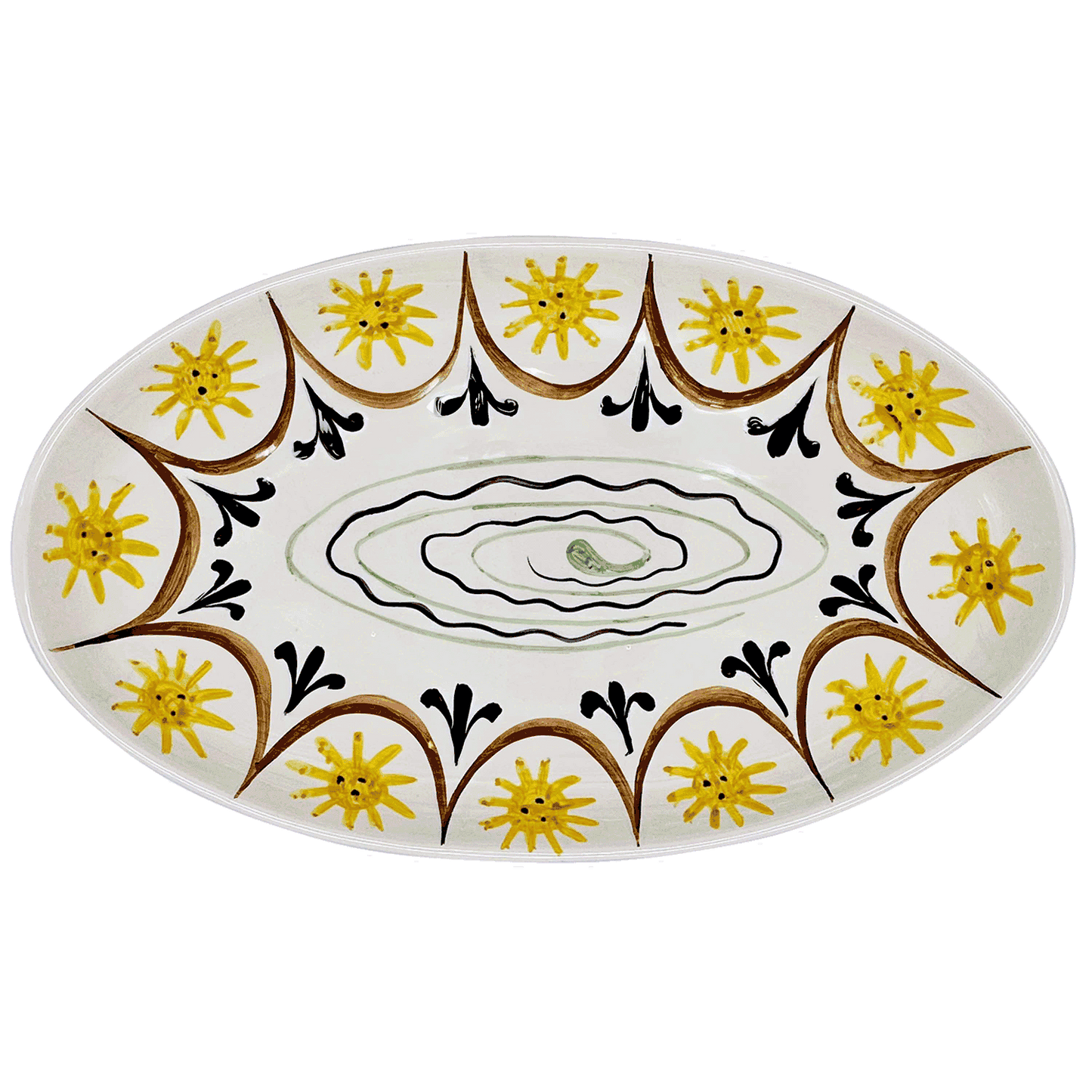 Collagerie X Villa Bologna Pottery Grande piatto ovale smerlato