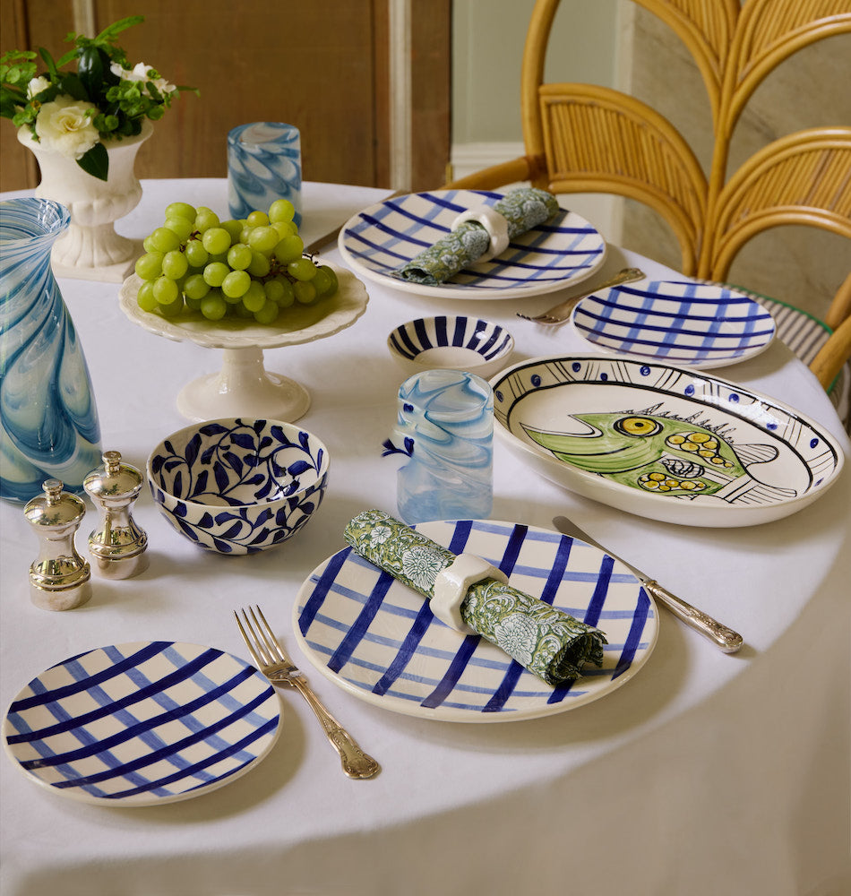 Piccola ciotola con pergamena blu navy